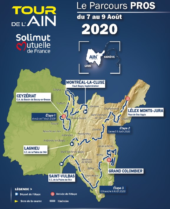 2020 Tour de L'ain map